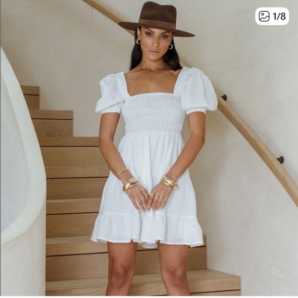 Girl And The Sun Dresses & Skirts - NWOT Girl and the Sun White Annalise Mini Dress